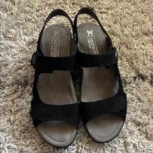 Mephisto Black Suede Women's Sandals